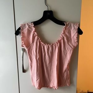 UO pink off the shoulder top